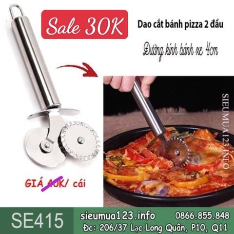 1 Dao cắt bánh pizza răng cưa bằng thép 4cm ( SE415 )