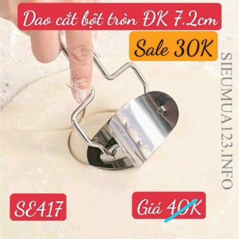 Dao lăn cắt bột bánh hình tròn đường kính 7,2cm ( SE417 )