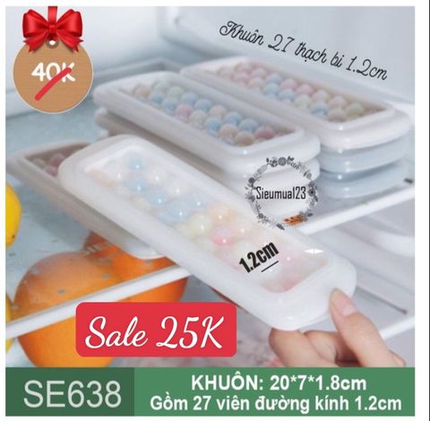 Khuôn nhựa làm thạch 27 viên bi mochi 1,2cm ( SE638 )