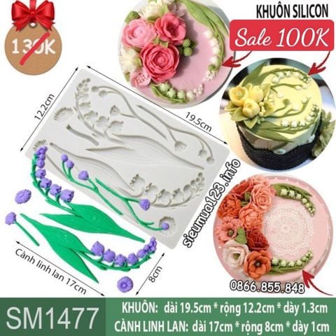 Khuôn silicon làm rau câu hoa linh lan dài 17cm ( SM1477 )