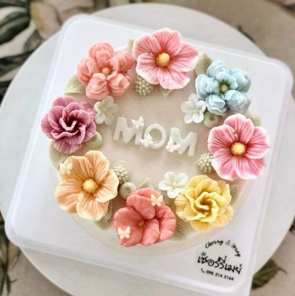 Khuôn silicon làm rau câu hoa hồng sharon 5,5cm ( SM1469 )