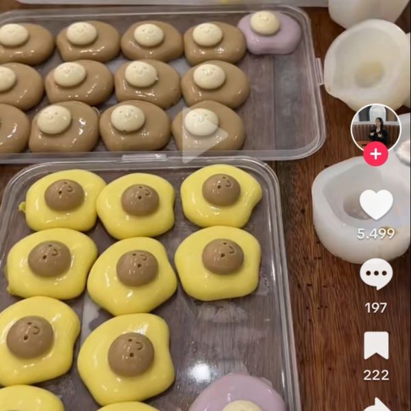 Khuôn silicon trứng ốp la mặt cười 5cm ( SM1832 ) mẫu 2024