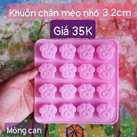 Khuôn silicon 16 chân mèo nhỏ 3,2cm ( SM1860 ) mẫu 2024
