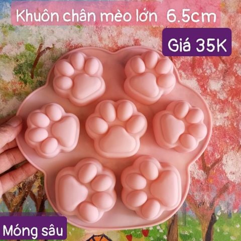Khuôn silicon 7 chân mèo to sâu 5,5cm và 6.5cm ( SM1858 ) mẫu 2024