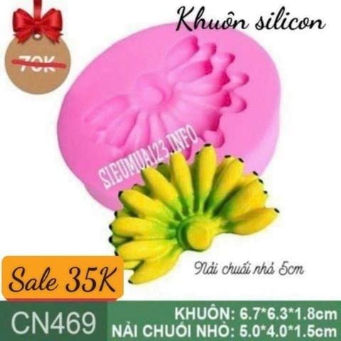 Khuôn silicon nải chuối nhỏ 5cm ( CN469 ) làm chè trôi nước nải chuối - mẫu 2024