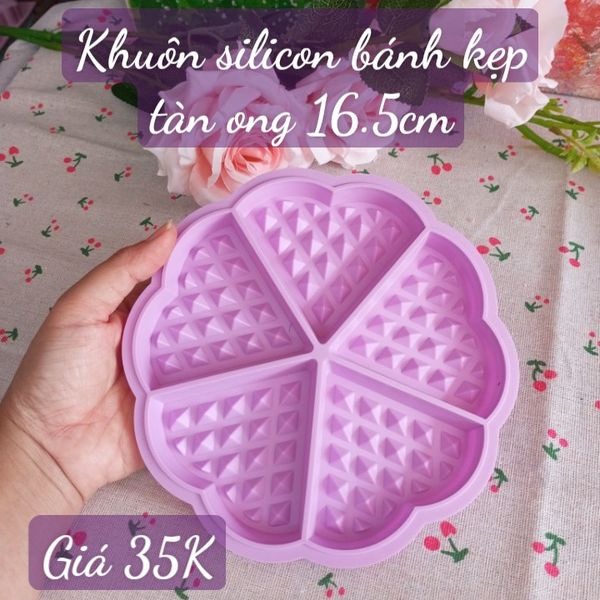 Khuôn silicon bánh kẹp tàn ong tròn 16,5cm ( SM1868 ) mẫu 2024