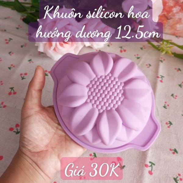 Khuôn silicon hoa hướng dương tròn 12,5cm ( SM1869 ) mẫu 2024