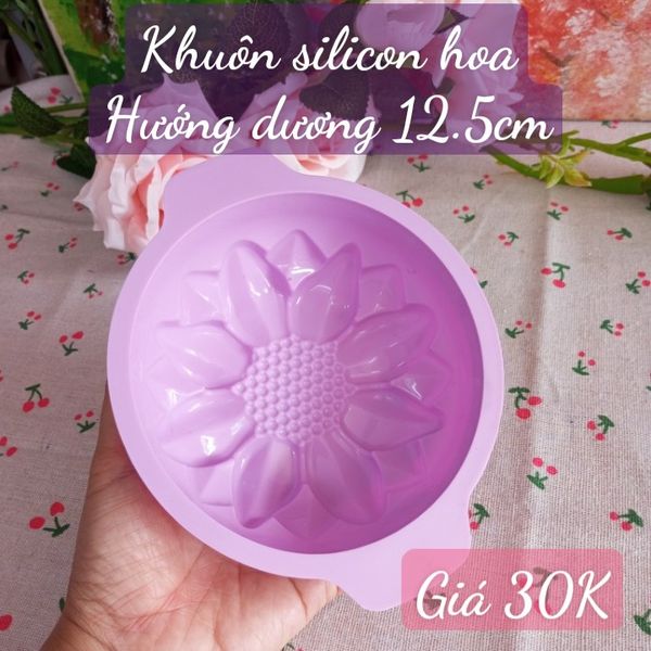 Khuôn silicon hoa hướng dương tròn 12,5cm ( SM1869 )