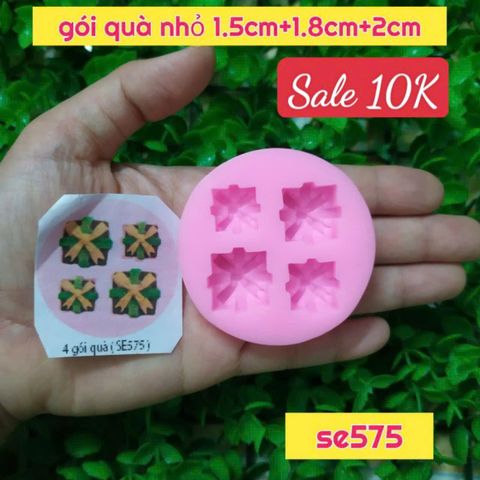 Khuôn silicon fondant 4 gói quà nhỏ tròn ( SE575 ) còn 1