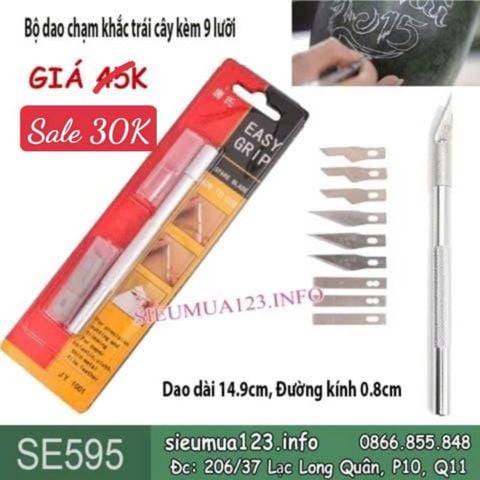 Bộ dao chạm khắc trái cây kèm 9 lưỡi ( SE595 )