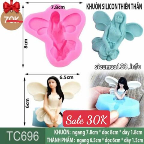 Khuôn silicon cô gái thiên thần nhỏ angel cánh bướm ( TC696 )