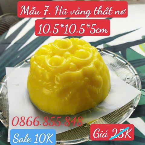 Khuôn nhựa mỏng PP hũ vàng 10,5cm làm rau câu, hấp bánh tổ ( SM1936 )