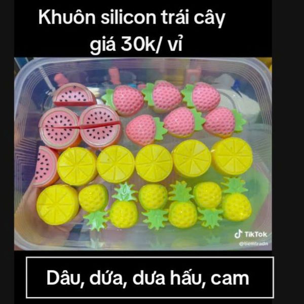 Khuôn silicon 6 trái cam 4,5cm ( SM1940 ) mẫu 2024