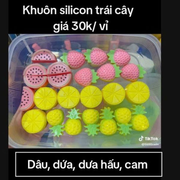 Khuôn silicon 6 trái dứa 5,5cm ( SM1938 ) mẫu 2024