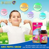  Siro Peppa Grow - Bổ Sung Canxi, Tối Ưu Chiều Cao, Tăng Cường Đề Kháng. 