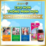  Siro Peppa Grow - Bổ Sung Canxi, Tối Ưu Chiều Cao, Tăng Cường Đề Kháng. 