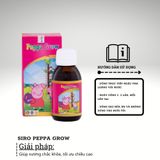  Siro Peppa Grow - Bổ Sung Canxi, Tối Ưu Chiều Cao, Tăng Cường Đề Kháng. 