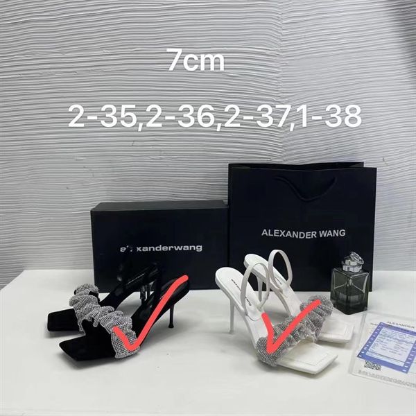  Guốc Alexander Wang quai đính đá 7p 