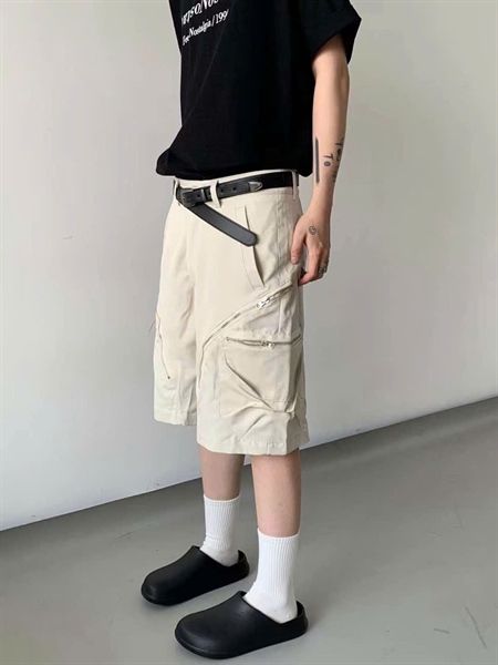  [ẢNH THẬT] Short Kaki Nam Phối Khoá 7018 