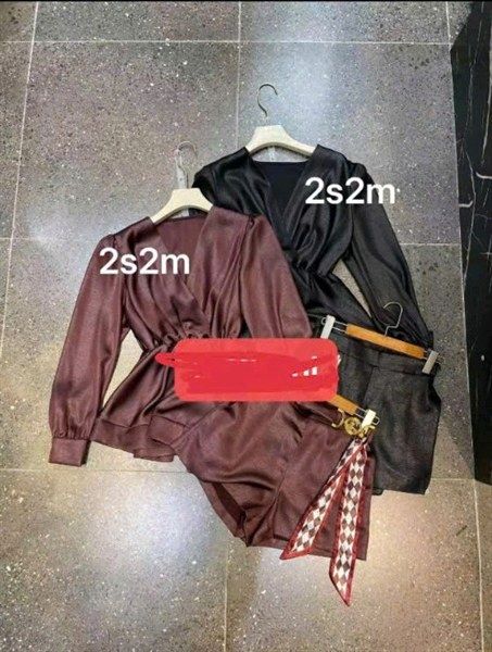  Set adt xoắn quần sooc kèm khăn 