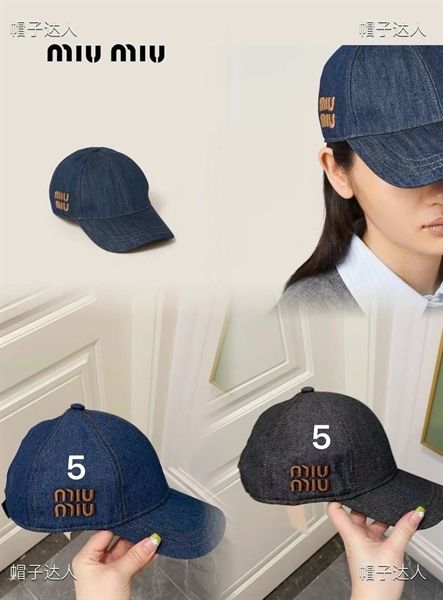  Mũ lưỡi trai miu thêu chữ nâu (*) 