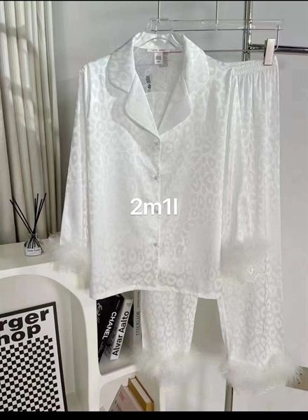  Set pzm lụa lưng ren mix lông 