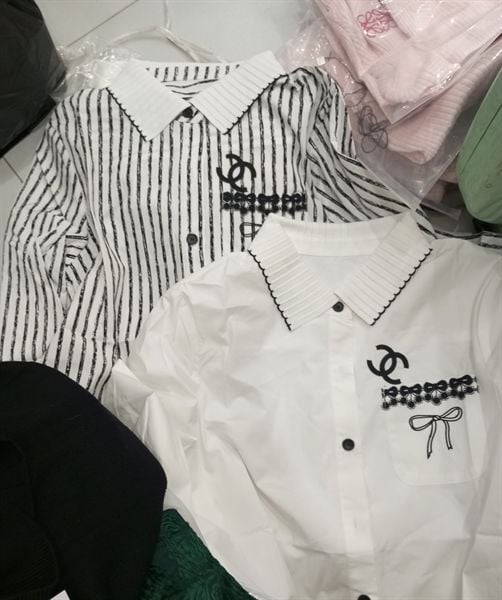  SMDTN C cổ nhũ thêu nơ nhũ 