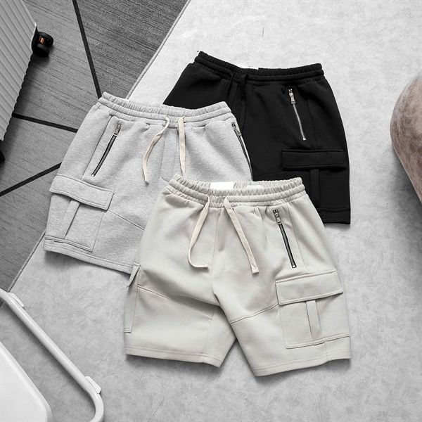  [ẢNH THẬT] Short Nỉ Trơn KAF Túi Hộp Cạp Chun 25 