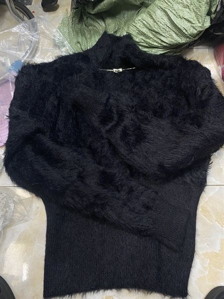  ADTN len lông cài khuy cổ 
