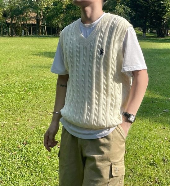  MK Gile Len QC 5323 Logo Ngực Cổ Tim 