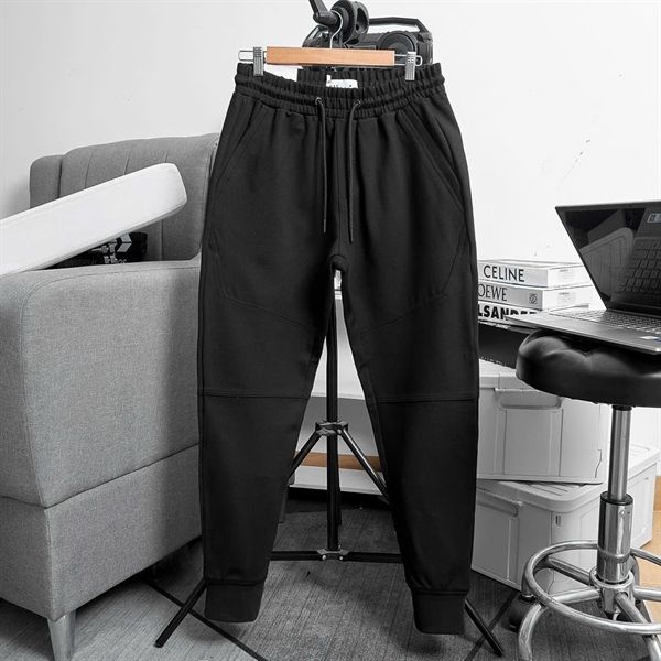  [ẢNH THẬT] Quần Jogger Nỉ Nam TRƠN KAF Duy Nhất 1 Màu Đen 24 
