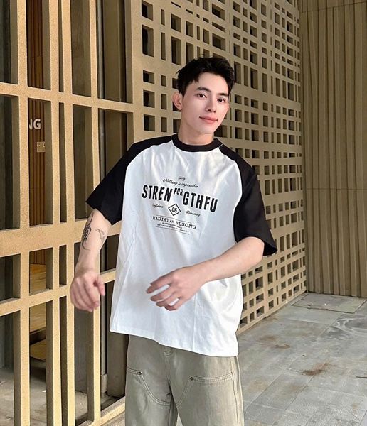  [ẢNH THẬT] Áo Ngắn Tay Nam Nữ Raglan 5576 