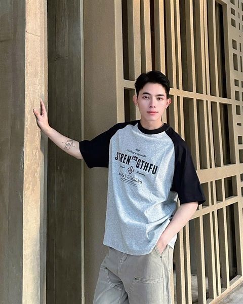  [ẢNH THẬT] Áo Ngắn Tay Nam Nữ Raglan 5576 