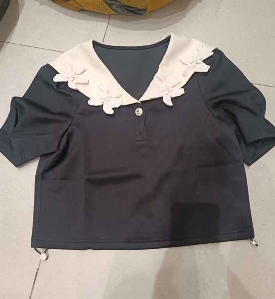  ANTN cổ trâng đính hoa vải (V) 