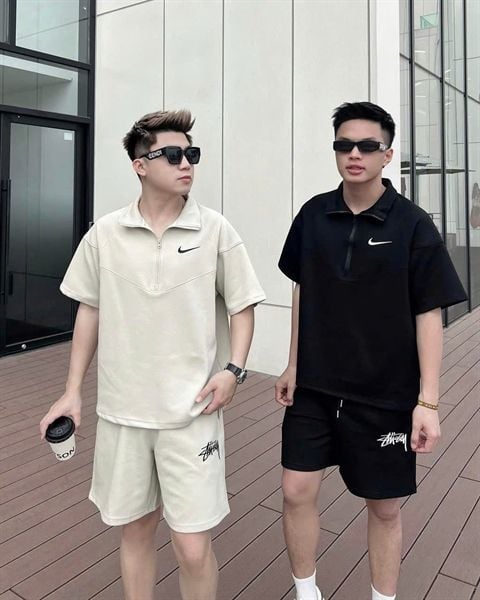  [ẢNH THẬT] Bộ Ngắn Tay Nam Logo Ngực 3275 