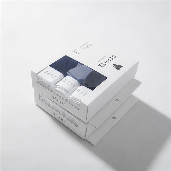  [ẢNH THẬT] Hộp 3 Boxer Nam Defoxx Trơn Đen-Xanh Than-Ghi 23 