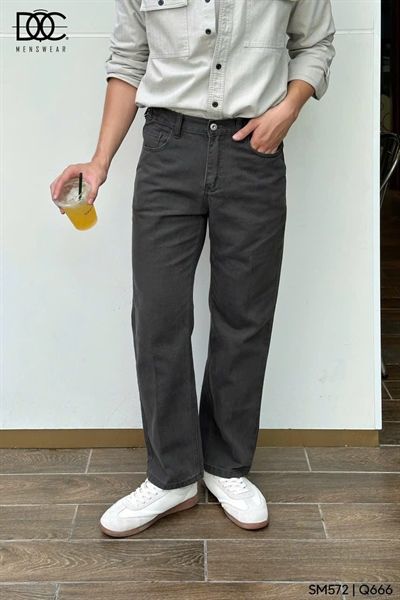  [ẢNH THẬT] Quần Jean Ống Đứng Nam Trơn N5060 