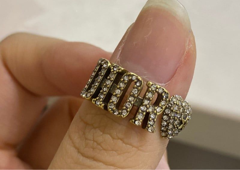  Nhẫn D chữ dior trái tim 