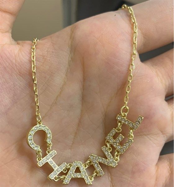  VC C dây mảnh chữ chanel đá 