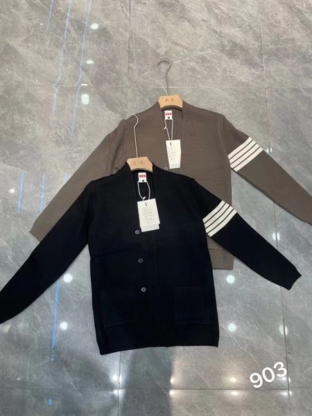  [ẢNH THẬT] Áo Khoác Cardigan Nam Nữ Cải Sọc Tay Đen/Rêu 903 