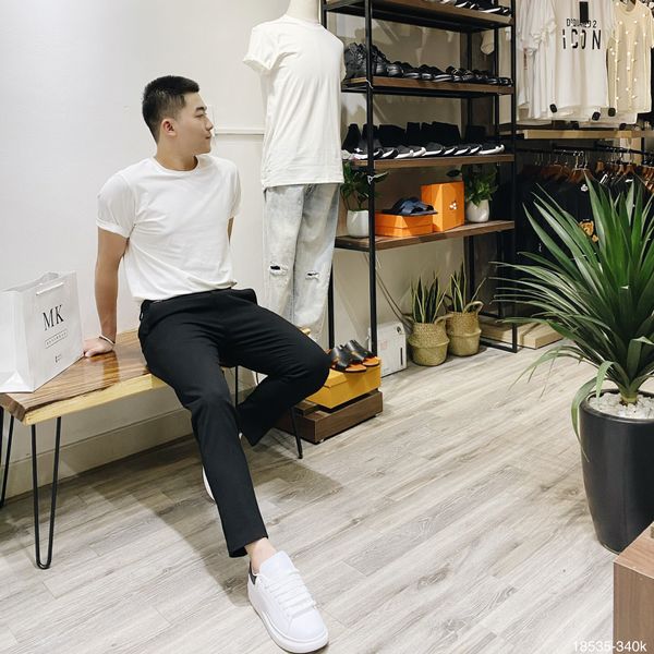  Quần âu cộc đen trơn 