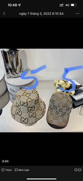  Mũ lưỡi chai Gucci nâu 