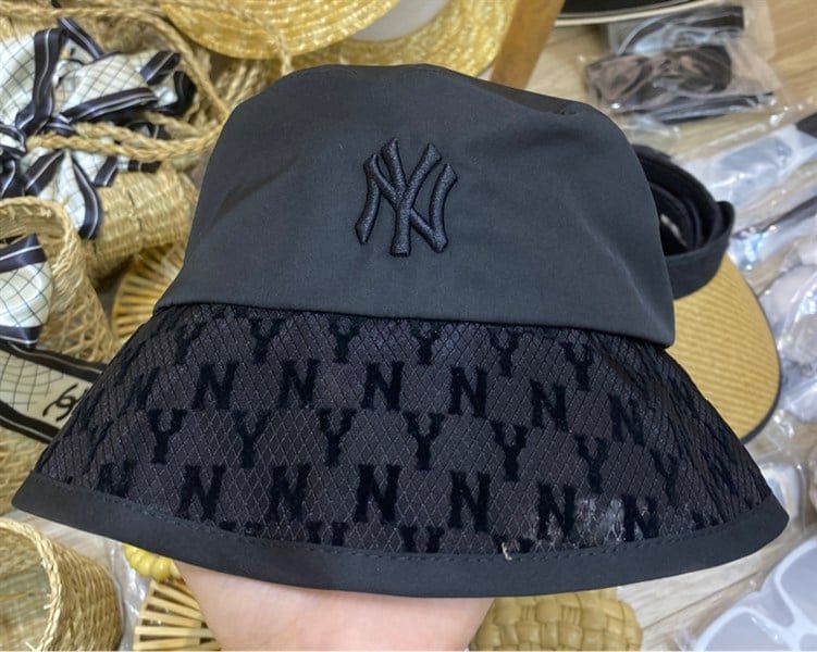  Mũ bucket NY đen logo 