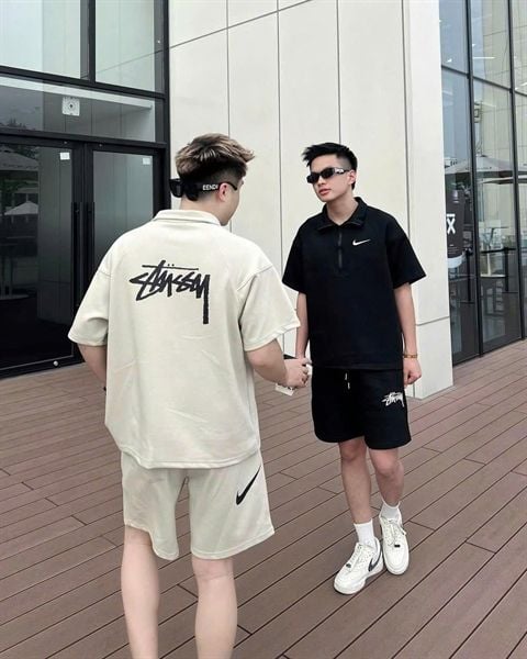  [ẢNH THẬT] Bộ Ngắn Tay Nam Logo Ngực 3275 