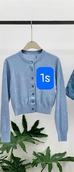  Akn wang len đính đá cài cúc 