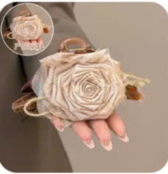  Kẹp tóc bông hoa 2 mặt 