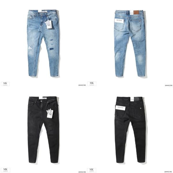  [ẢNH THẬT] Quần Jean Nam Defoxx Rách 2 Màu Basic 
