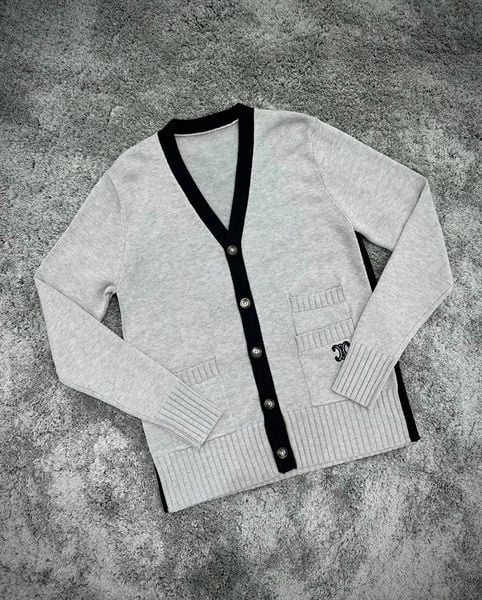  [ẢNH THẬT] Áo Khoác Cardigan Len Nam Nữ Màu Ghi Cải Đen 