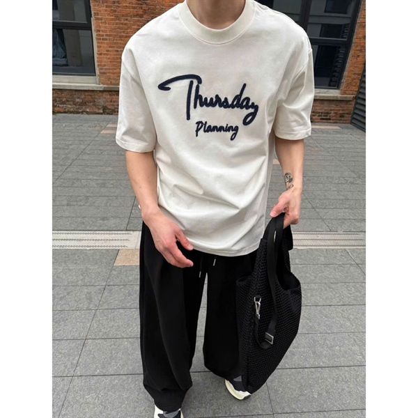  [ẢNH THẬT] Áo Phông Ngắn Tay Nam Thêu Chữ 3321 