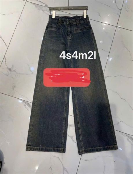  QD jean suông đính đá 